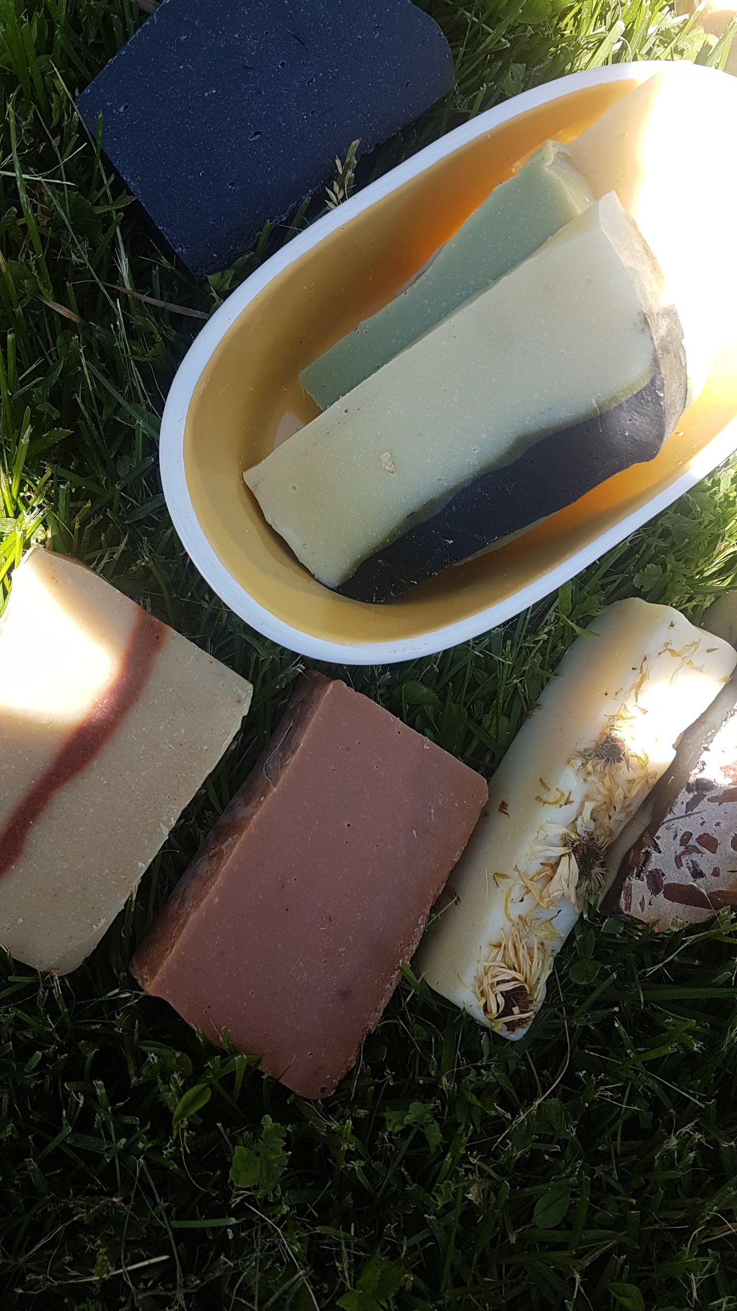 Pine and Rosemary Soap with Spurulina and Bamboo Charcoal